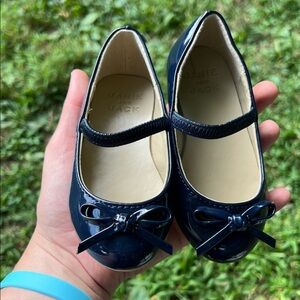 Janie and Jack Navy Bow Accent Shoes